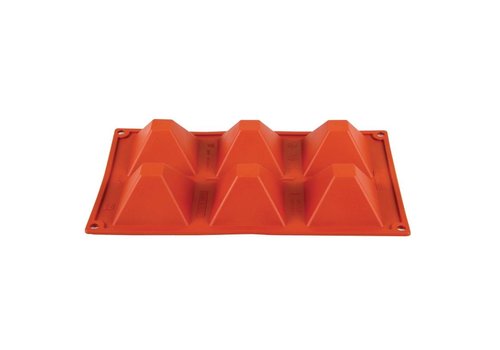  HorecaTraders Formaflex silicone baking tin | 6 pyramid shapes 