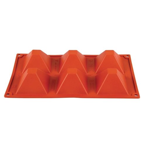  HorecaTraders Formaflex silicone baking mold | 6 pyramid shapes 