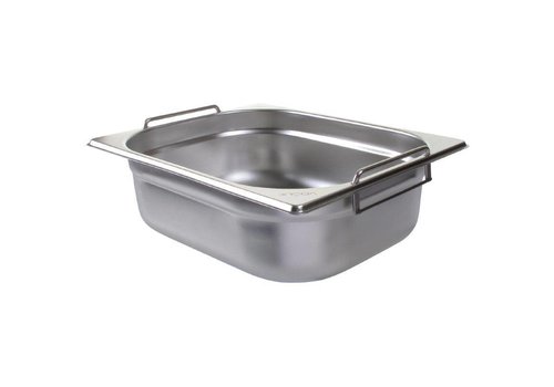  Vogue Stainless steel GN 1/2 with handles, 100 mm (6.2 Ltr.) 