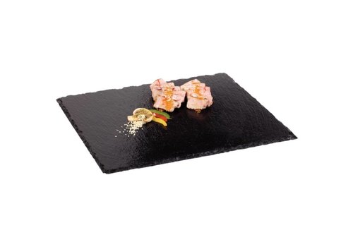  HorecaTraders Assiette de service en ardoise GN 1/2 