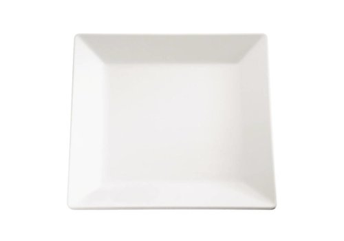  HorecaTraders Pure Melamine Vierkante Schaal Wit | 3(H) x 37 (L) x 37 (B) cm 