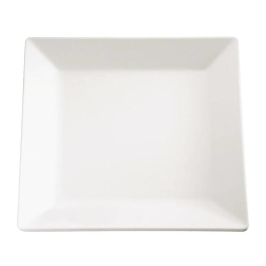 Pure Melamine Square Bowl White | 3(H) x 37 (L) x 37 (W) cm