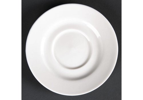  HorecaTraders Porcelain Espresso Saucers 11 cm (6 Pieces) 