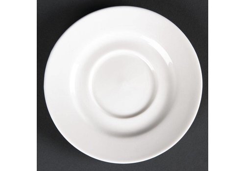  HorecaTraders Soucoupes à expresso en porcelaine 11 cm (6 pièces) 