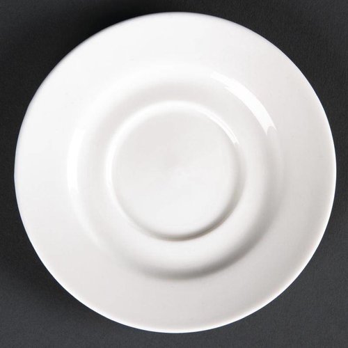  HorecaTraders Porcelain Espresso Saucers 11 cm (6 Pieces) 