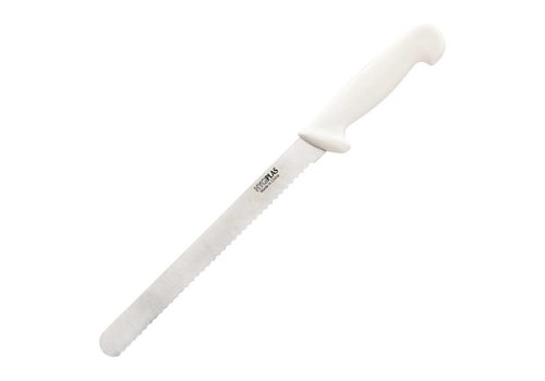  Hygiplas Couteau à jambon dentelé blanc | 25 cm 