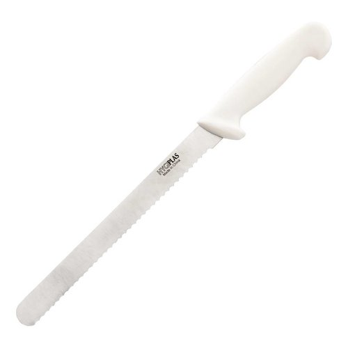  Hygiplas Couteau à jambon dentelé blanc | 25 cm 