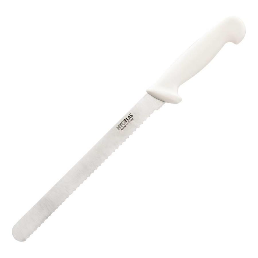 Couteau à jambon dentelé blanc | 25 cm