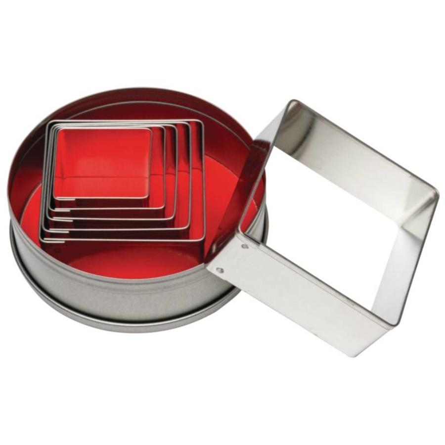 Square baking tins smooth | 6 tins