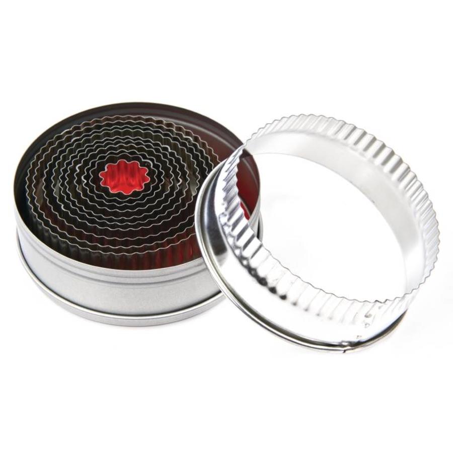 Serrated baking tins 10cm | set of 11 pieces