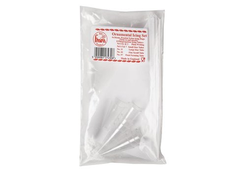  HorecaTraders Poche à douille 4 x 16 cm | 8 buses 
