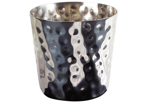  HorecaTraders Tasse en acier inoxydable pour frites | H 8,5 cm 