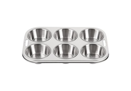  Vogue Deep stainless steel muffin tins | 6 shapes 