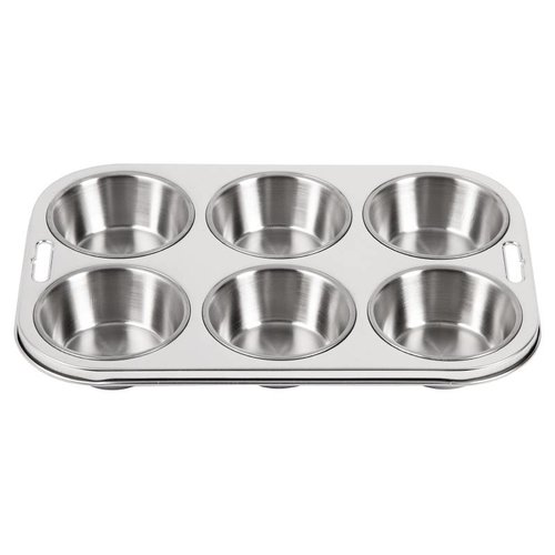  Vogue Deep stainless steel muffin tins | 6 shapes 