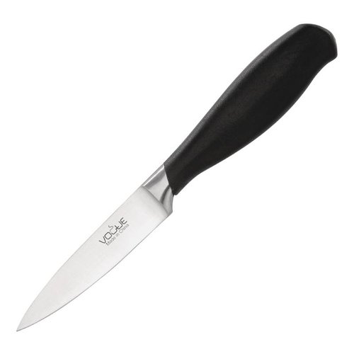  Vogue Professional Black Soft Grip Paring Knife | 8 cm 