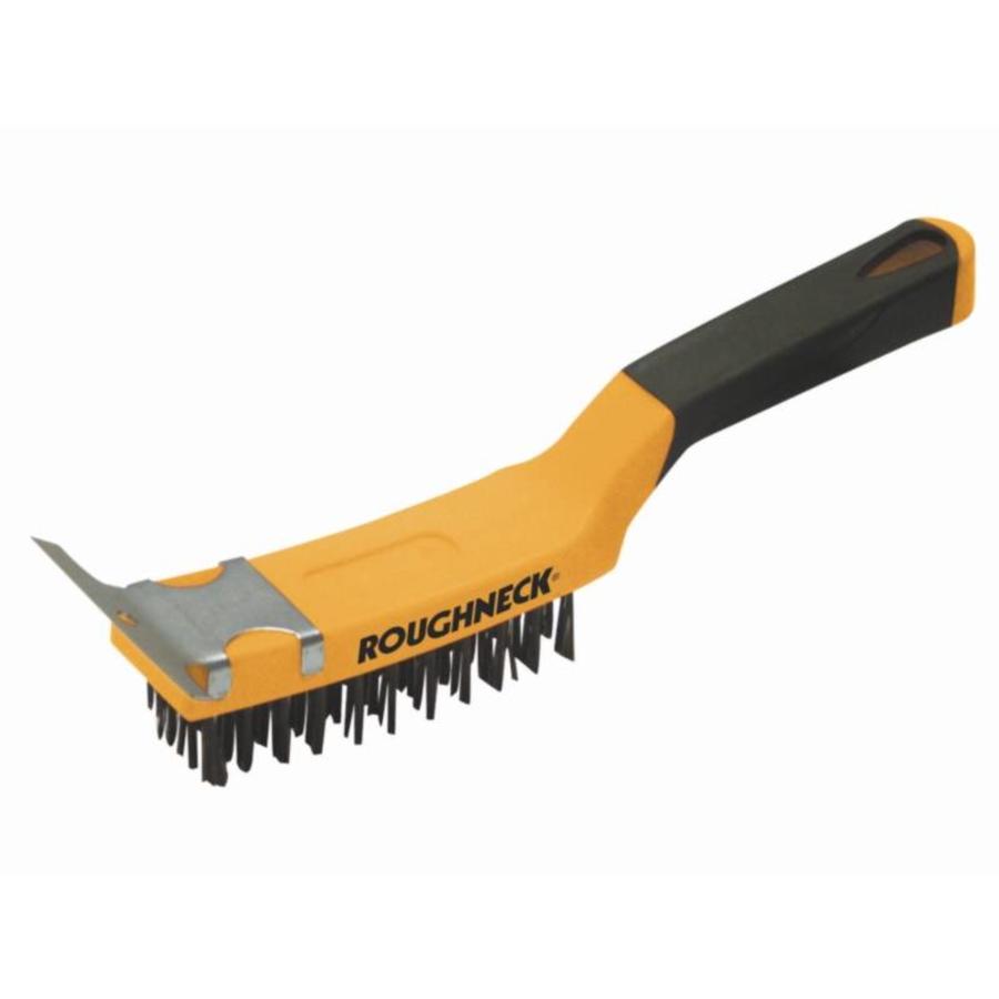 Brosse à gril avec grattoir