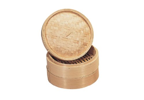  HorecaTraders Bamboo Steamer | 2 Sizes 
