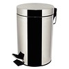 HorecaTraders Stainless Steel Round Waste Bin with Pedal | 3 L