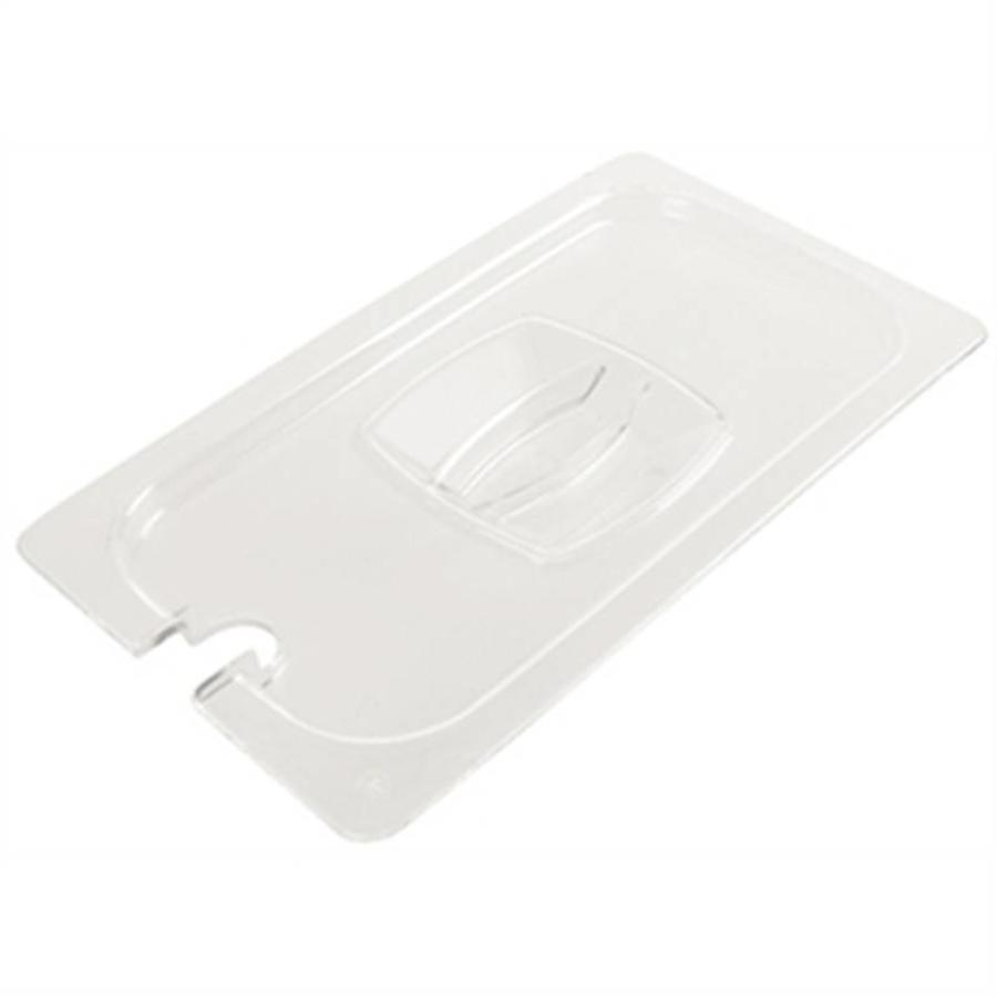 Couvercle en plastique GN 1/2 avec évidement pour cuillère