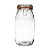 HorecaTraders Glass preserving jar / storage jar with clip closure, 3 l