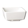 HorecaTraders Float melamine square bowl white 13cm