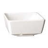 HorecaTraders Float melamine vierkante kom wit 13cm