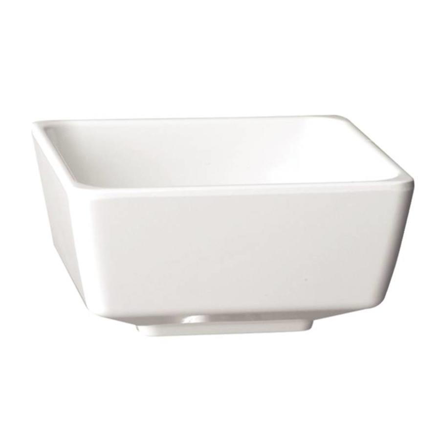 Bol carré en mélamine Float blanc 13 cm