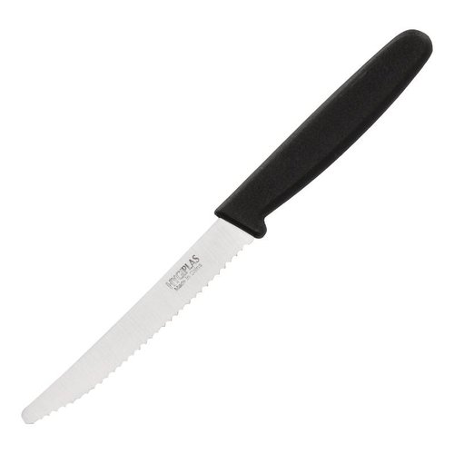  Hygiplas Couteau à tomates dentelé noir | 10 cm 