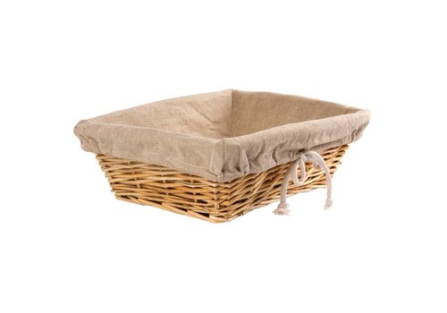  HorecaTraders Bread basket with cover | 9.5(h) x 31.5(w) x 23(d)cm 