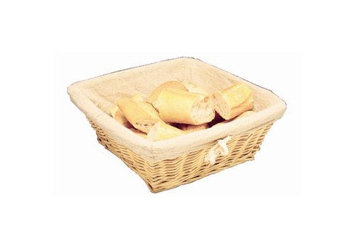  HorecaTraders Bread basket square with cover | 23x23x10cm 