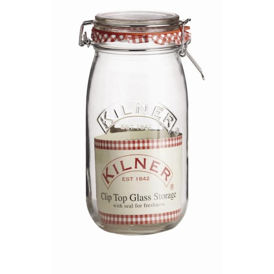 Bocal de rangement en verre avec fermeture à clip | 2L
