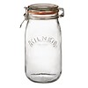 HorecaTraders Bocal Weck en verre Kilner avec couvercle à clip, 1,5 l