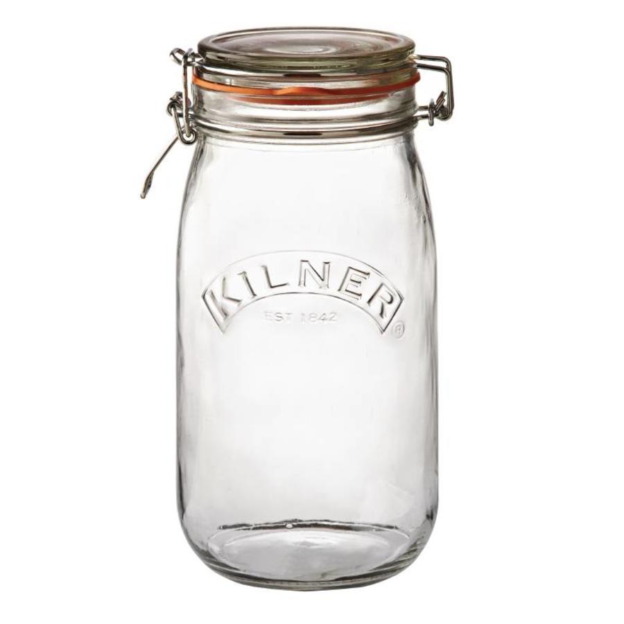Bocal Weck en verre Kilner avec couvercle à clip, 1,5 l