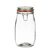 HorecaTraders Glass preserving jar / storage jar with swing top, 1.5 l