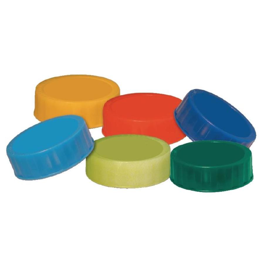 Bouchons colorés pour distributeur de sauce FIFO (6 pièces)