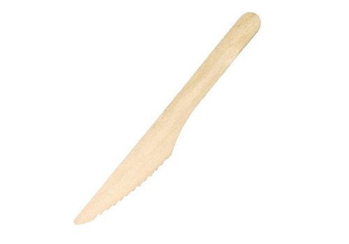  HorecaTraders Couteau à couverts en bois 16 cm (Boîte de 100) 
