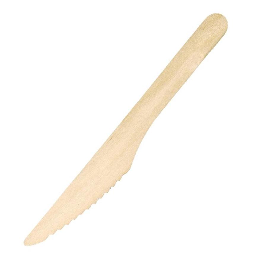 Couteau à couverts en bois 16 cm (Boîte de 100)