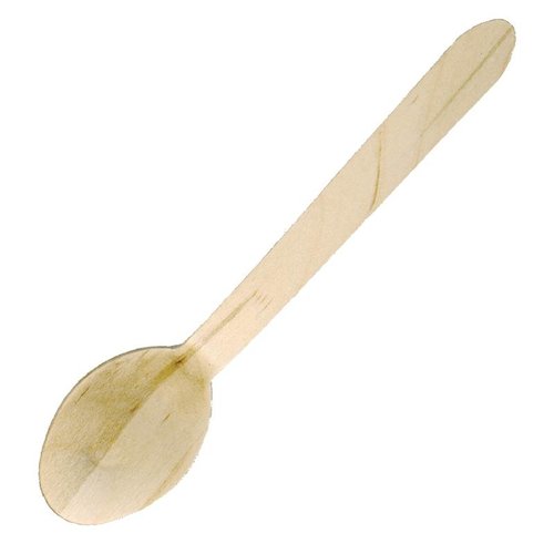 HorecaTraders Wooden cutlery dessert spoon 17 cm (100 pieces) 