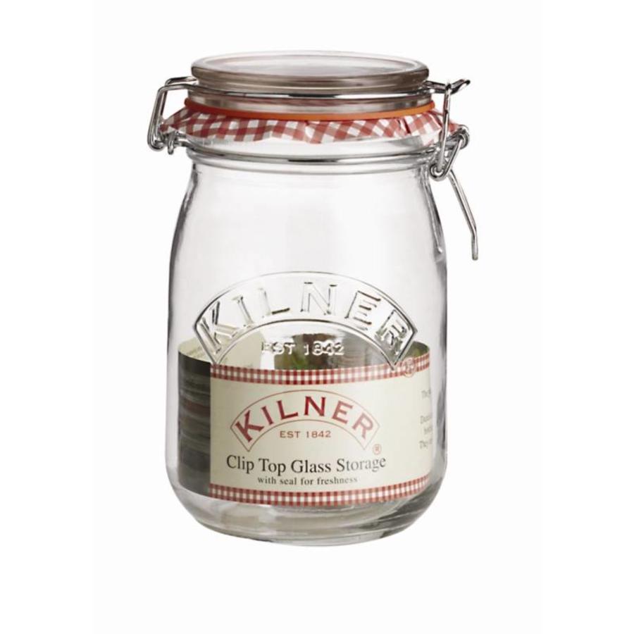 Kilner glass preserving jar / storage jar with swing top, 1 l