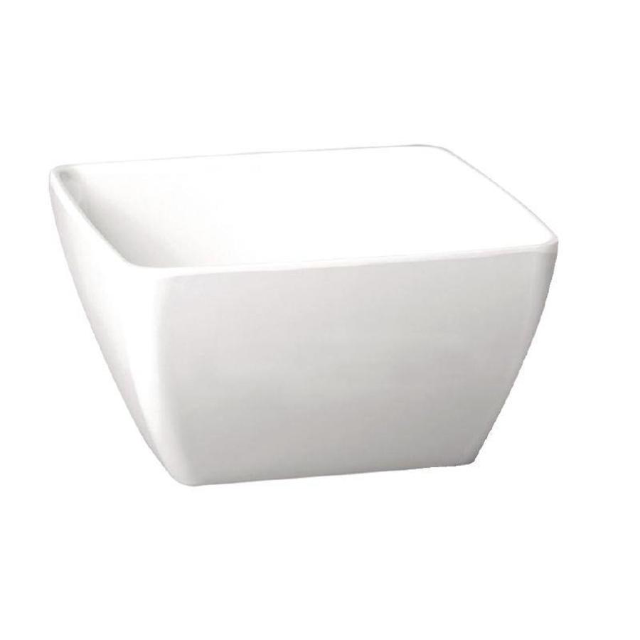 Melamine square bowl white | 4 sizes
