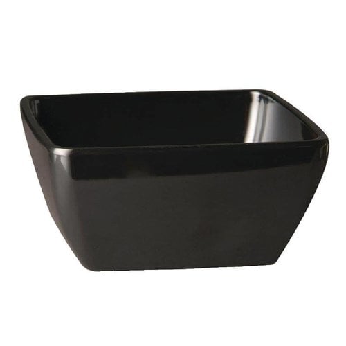  HorecaTraders Melamine square bowl black | 3 Formats 