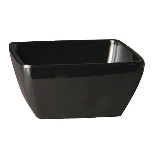  HorecaTraders Melamine square bowl black | 3 sizes 