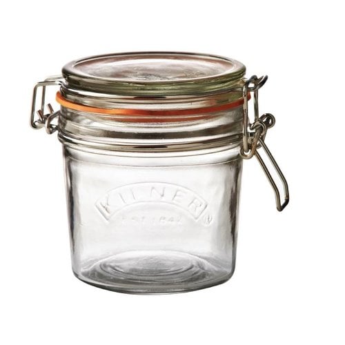  HorecaTraders Kilner glass preserving jar / storage jar with clip closure 350 ml 