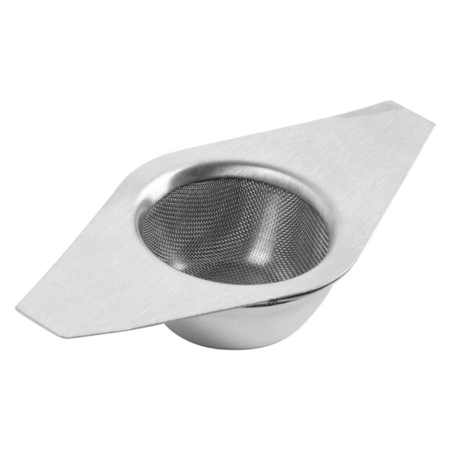 Stainless steel cup strainer and holder