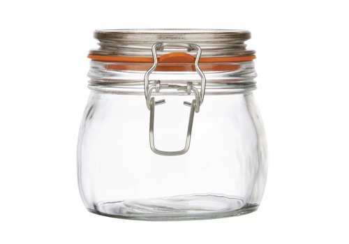  HorecaTraders Kilner glass preserving jar / storage jar with swing top, 0.5 l 