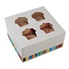 HorecaTraders Boîtes à cupcakes pour 4 cupcakes (4 pièces)