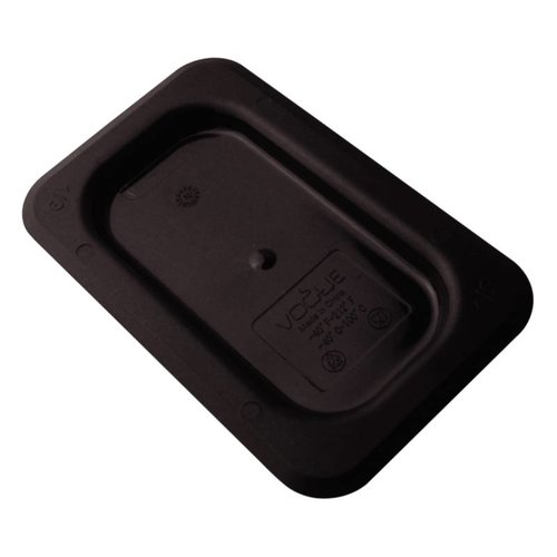  Vogue Plastic gastronorm 1/9 lid black 