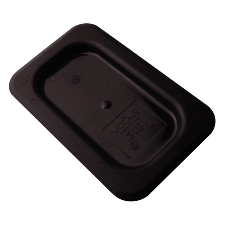 Couvercle gastronorme en plastique noir 1/9