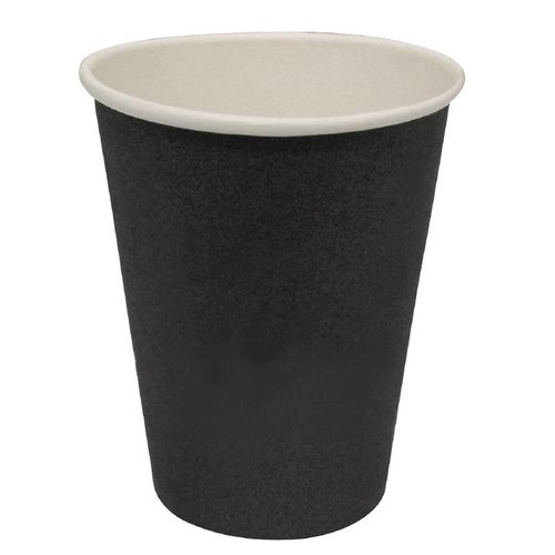  HorecaTraders Coffee Cups Black (50 Pieces) | 2 Sizes 