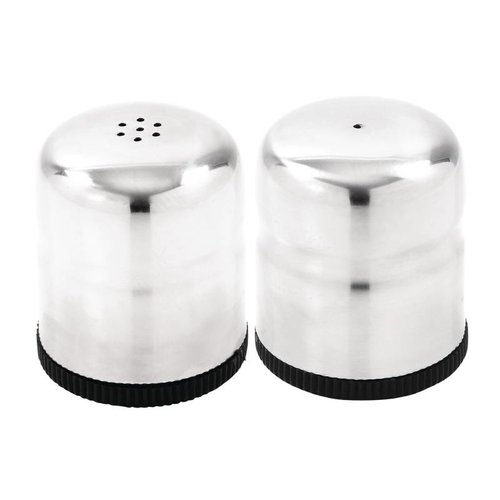  HorecaTraders Ensemble sel et poivre en acier inoxydable | 6 cm 